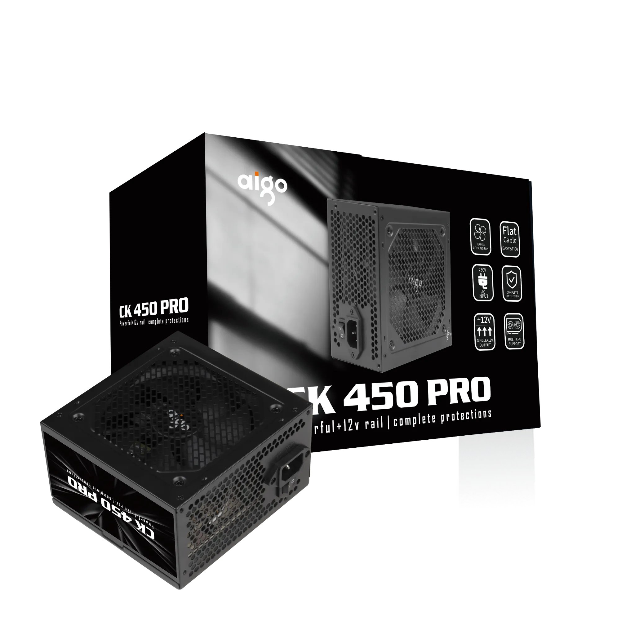  Nguồn máy tính AIGO CK450 PRO - 450W (cáp dẹt)